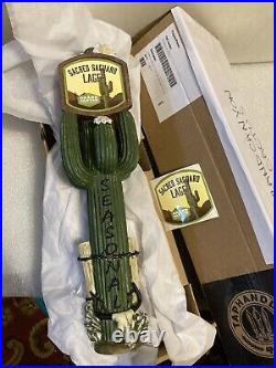 GRAND CANYON PRICKLY PEAR CACTUS SAGUARO LAGER Draft beer tap handle. ARIZONA