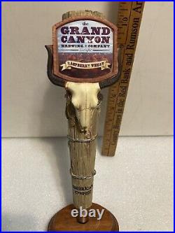 GRAND CANYON STEER SKULL RASPBERRY WHEAT Draft beer tap handle. ARIZONA GRAND CANYON STEER SKULL RASPBERRY WHEAT Draft beer tap handle. ARIZONA
