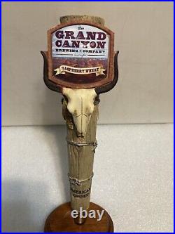GRAND CANYON STEER SKULL RASPBERRY WHEAT Draft beer tap handle. ARIZONA GRAND CANYON STEER SKULL RASPBERRY WHEAT Draft beer tap handle. ARIZONA
