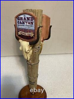 GRAND CANYON STEER SKULL RASPBERRY WHEAT Draft beer tap handle. ARIZONA GRAND CANYON STEER SKULL RASPBERRY WHEAT Draft beer tap handle. ARIZONA