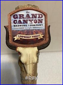 GRAND CANYON STEER SKULL RASPBERRY WHEAT Draft beer tap handle. ARIZONA GRAND CANYON STEER SKULL RASPBERRY WHEAT Draft beer tap handle. ARIZONA