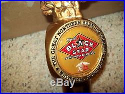 Great Northern Black Star Figural Beer Tap Handle Nib 13.5 Bucking Bronco