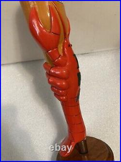 GRITTYS IPA FRESH MAINE LOBSTER DRINKING A BEER draft beer tap handle. MAINE