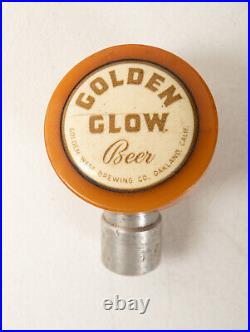 Golden Glow Beer Tap Handle (B9C) West Brewing (JSF6) Oakland California Catalin