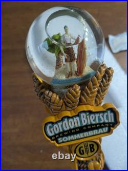 Gordon Biersch Sommerbrau Beer Tap Handle Snow Globe Hanscraft AJS NOS New