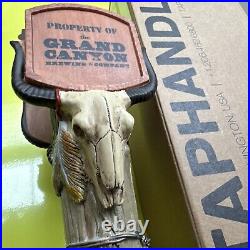 Grand Canyon Brewing BEER Tap Handle Label 11 ARIZONA SKULL NEW Old Stock 2008