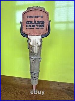 Grand Canyon Brewing BEER Tap Handle Label 11 ARIZONA SKULL NEW Old Stock 2008