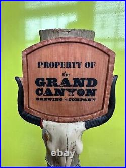 Grand Canyon Brewing BEER Tap Handle Label 11 ARIZONA SKULL NEW Old Stock 2008