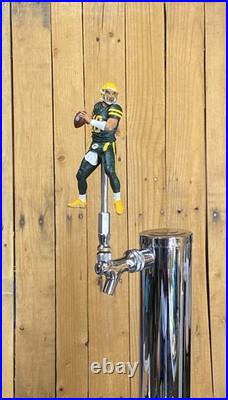 Green Bay Packers Beer Tap Handle Jordan Love Football Retro Uni Keg Kegerator