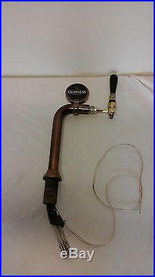 Guinness Draught Brass Beer Tap Handle Pipe Faucet Tall Draft Tower Bar Mancave