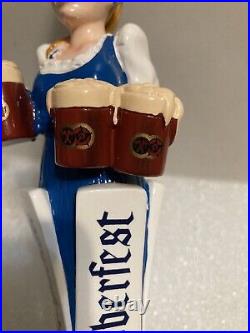 HACKER PSCHORR OKTOBERFEST BLONDE BAR MAID draft beer tap handle. GERMANY