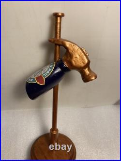 HAMMER AND NAIL BROWN ALE COPPER NAIL & HAMMER draft beer tap handle