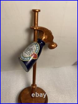 HAMMER AND NAIL BROWN ALE COPPER NAIL & HAMMER draft beer tap handle