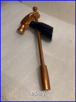 HAMMER AND NAIL BROWN ALE COPPER NAIL & HAMMER draft beer tap handle