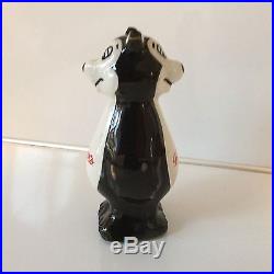 HAMM'S BEER DOUBLE SIDED CERAMIC BEAR TAP HANDLE 6 INCHES TALL