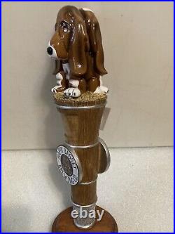 HAPPY BASSET GRACIE AND FRECKLES HOPPY BASSET IPA draft beer tap handle. KANSAS