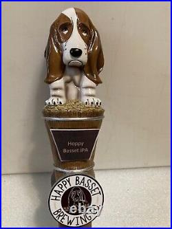 HAPPY BASSET GRACIE AND FRECKLES HOPPY BASSET IPA draft beer tap handle. KANSAS