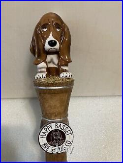 HAPPY BASSET GRACIE AND FRECKLES HOPPY BASSET IPA draft beer tap handle. KANSAS