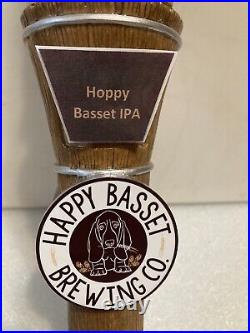 HAPPY BASSET GRACIE AND FRECKLES HOPPY BASSET IPA draft beer tap handle. KANSAS