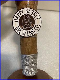 HAPPY BASSET GRACIE AND FRECKLES HOPPY BASSET IPA draft beer tap handle. KANSAS