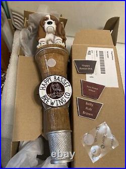 HAPPY BASSET GRACIE AND FRECKLES HOPPY BASSET IPA draft beer tap handle. KANSAS