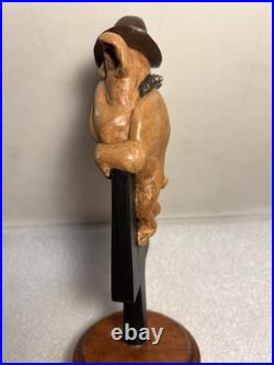 HIDEOUT BREWING SMUGGLERS HAZELNUT STOUT BULLDOG draft beer tap handle. MICHIGAN