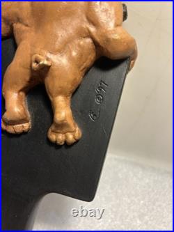 HIDEOUT BREWING SMUGGLERS HAZELNUT STOUT BULLDOG draft beer tap handle. MICHIGAN