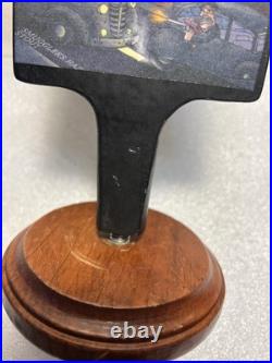 HIDEOUT BREWING SMUGGLERS HAZELNUT STOUT BULLDOG draft beer tap handle. MICHIGAN