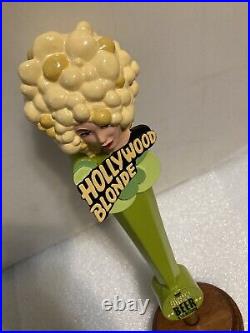 HOLLYWOOD BLONDE CALIFORNIAS PREMIUM draft beer tap handle. CALIFORNIA