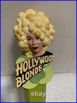 HOLLYWOOD BLONDE CALIFORNIAS PREMIUM draft beer tap handle. CALIFORNIA