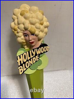 HOLLYWOOD BLONDE CALIFORNIAS PREMIUM draft beer tap handle. CALIFORNIA