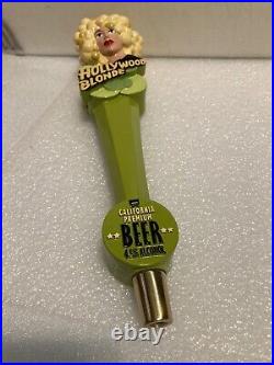 HOLLYWOOD BLONDE CALIFORNIAS PREMIUM draft beer tap handle. CALIFORNIA