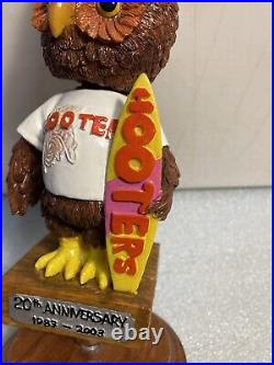 HOOTERS COLORED OWL 20TH ANNIVERSARY BOBBLEHEAD Draft beer tap handle. FLORIDA