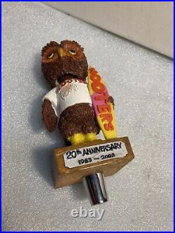 HOOTERS COLORED OWL 20TH ANNIVERSARY BOBBLEHEAD Draft beer tap handle. FLORIDA