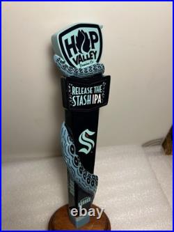 HOP VALLEY BREWING SEATTLE KRAKEN RELEASE THE STASH beer tap handle CALIFORNIA