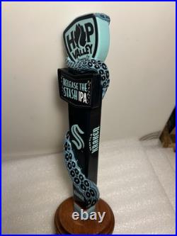 HOP VALLEY BREWING SEATTLE KRAKEN RELEASE THE STASH beer tap handle CALIFORNIA