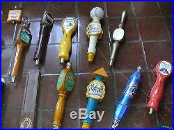 HUGE LOT OF MORE THAN 22 VINTAGE BEER TAP HANDLES & BRAND NEW PROMOTIONAL ITEMS