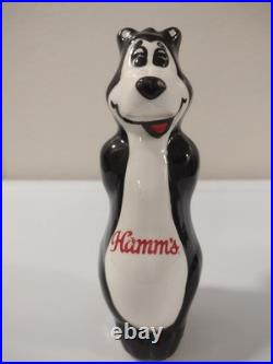 Hamms Beer Porcelain Bear Double Sided Tap Handle VTG 1970's RARE Man Cave Decor