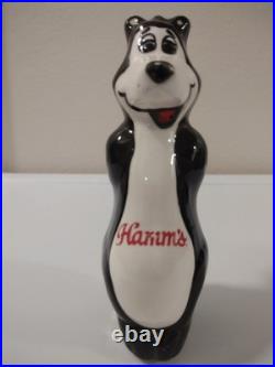 Hamms Beer Porcelain Bear Double Sided Tap Handle VTG 1970's RARE Man Cave Decor