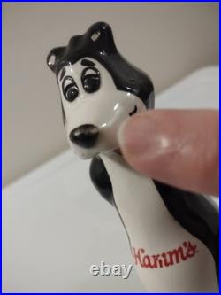 Hamms Beer Porcelain Bear Double Sided Tap Handle VTG 1970's RARE Man Cave Decor