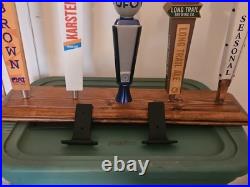 Handmade 5 Tap Beer Tap Handle Shelf With Taps And Mounting Brackets