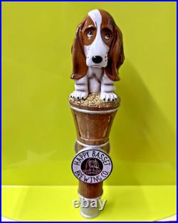 Happy Basset Dog BEER Tap Handle NEW Topeka KANSAS Craft Brewery