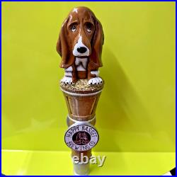 Happy Basset Dog BEER Tap Handle NEW Topeka KANSAS Craft Brewery
