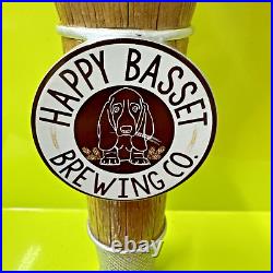 Happy Basset Dog BEER Tap Handle NEW Topeka KANSAS Craft Brewery