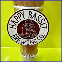 Happy Basset Dog BEER Tap Handle NEW Topeka KANSAS Craft Brewery