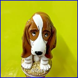 Happy Basset Dog BEER Tap Handle NEW Topeka KANSAS Craft Brewery
