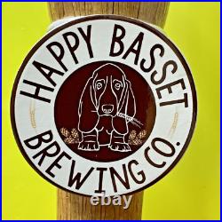 Happy Basset Dog BEER Tap Handle NEW Topeka KANSAS Craft Brewery