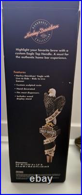 Harley-Davidson Live To Ride- Eagle Shield Beer Tap Handle 9.75 NEW