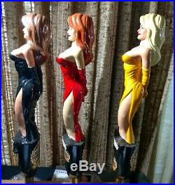 Hollywood Brunette, Blond and Red ALL 3 FOR ONE PRICE Sexy Girl Beer Tap Handle