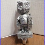 Hooters Owl Silver Double Decade 8 Draft Beer Keg Tap Handle